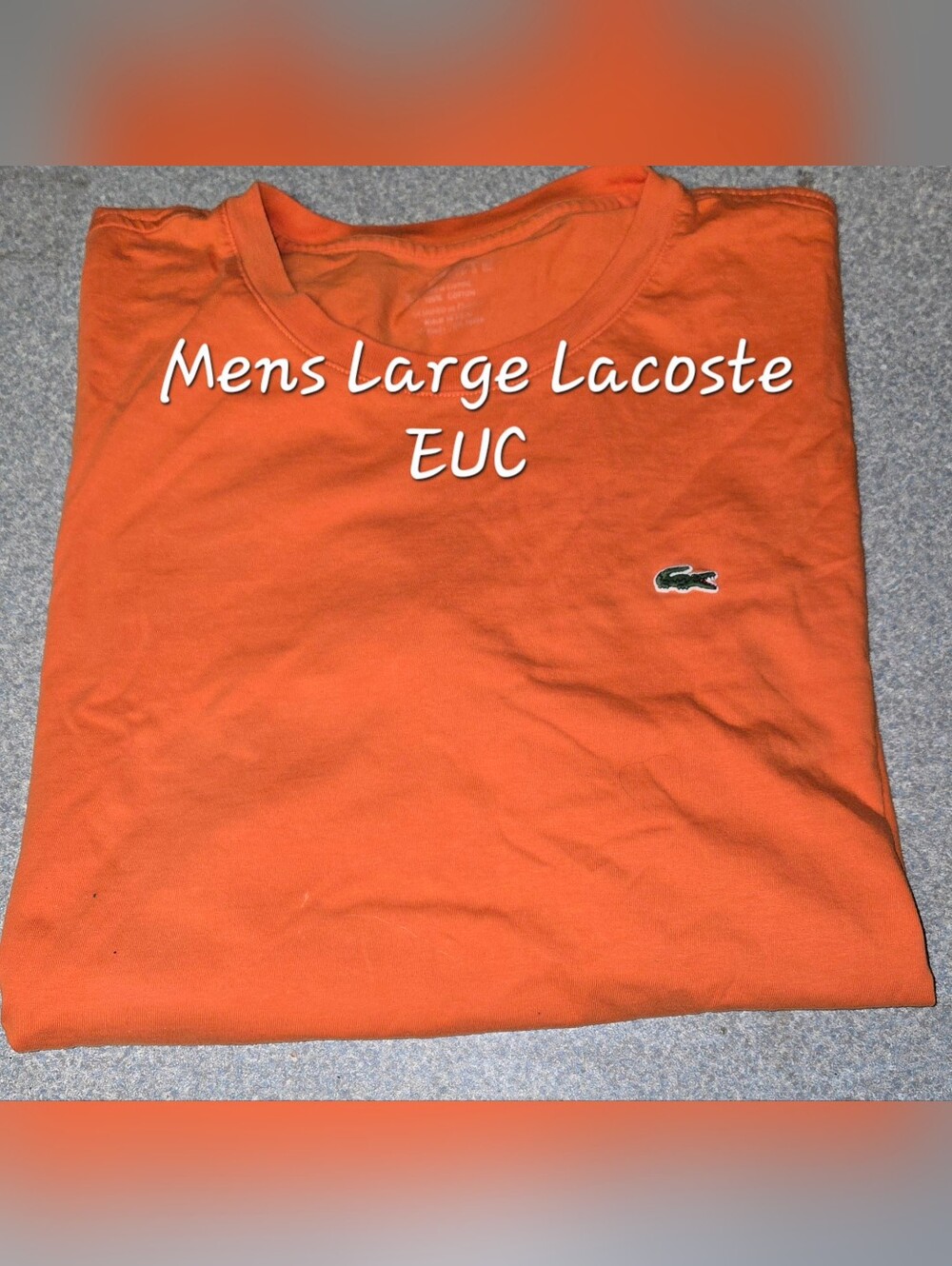 Lacoste Men’s Short Sleeve Tee in Bright Orange with Croc Logo